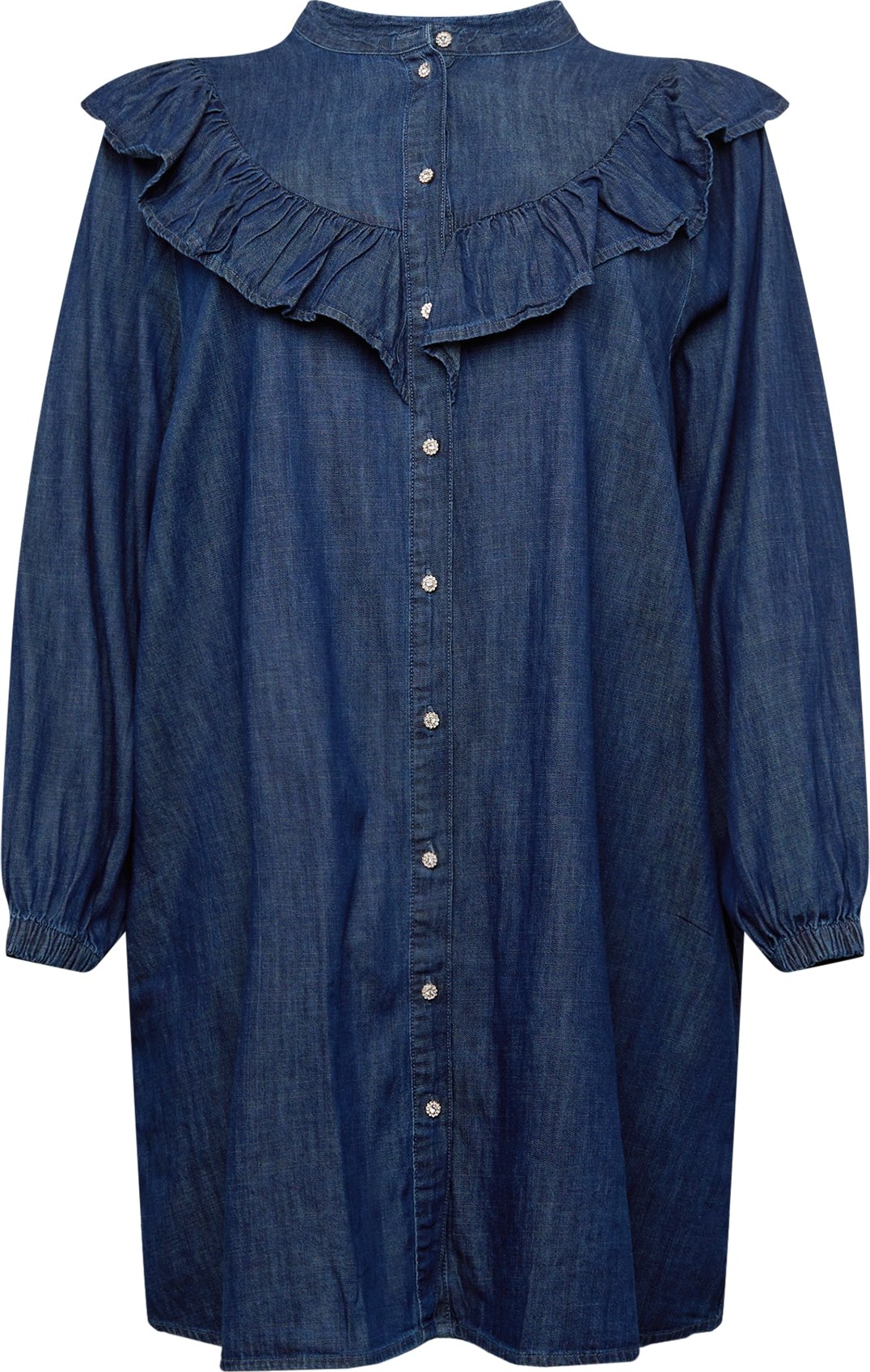 Zizzi Košilové šaty 'KAROLINE' modrá džínovina