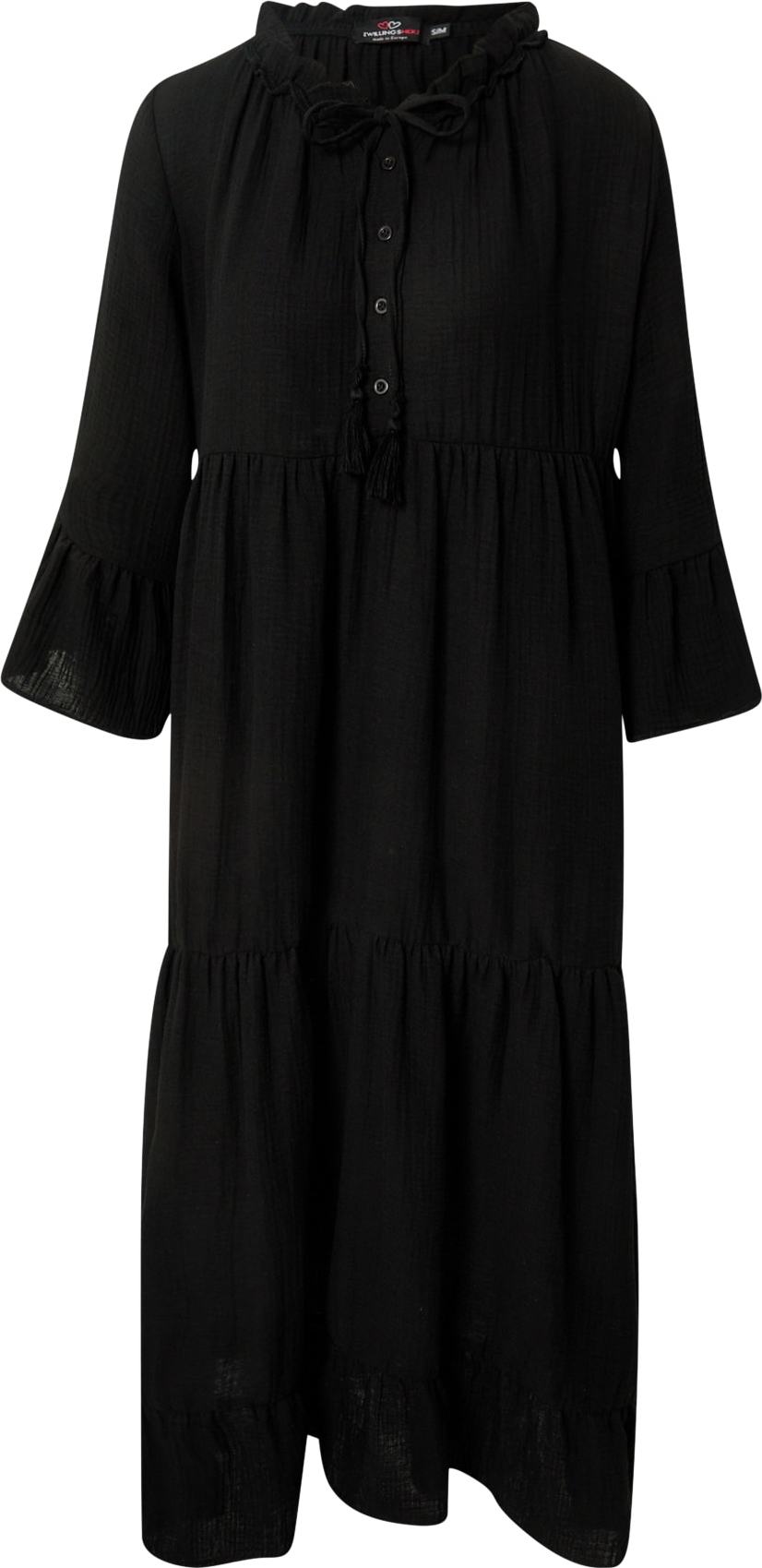 Zwillingsherz Košilové šaty 'Cora' černá