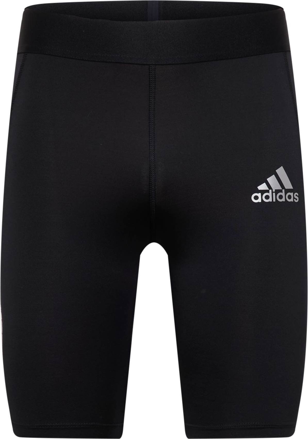 ADIDAS PERFORMANCE Sportovní kalhoty černá / stříbrná