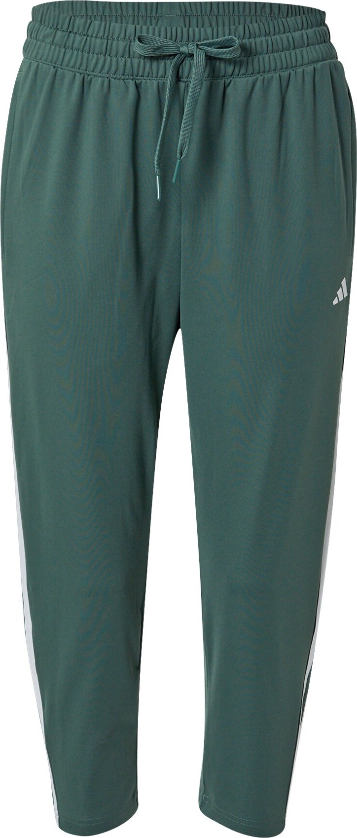 ADIDAS PERFORMANCE Sportovní kalhoty tmavě zelená / bílá