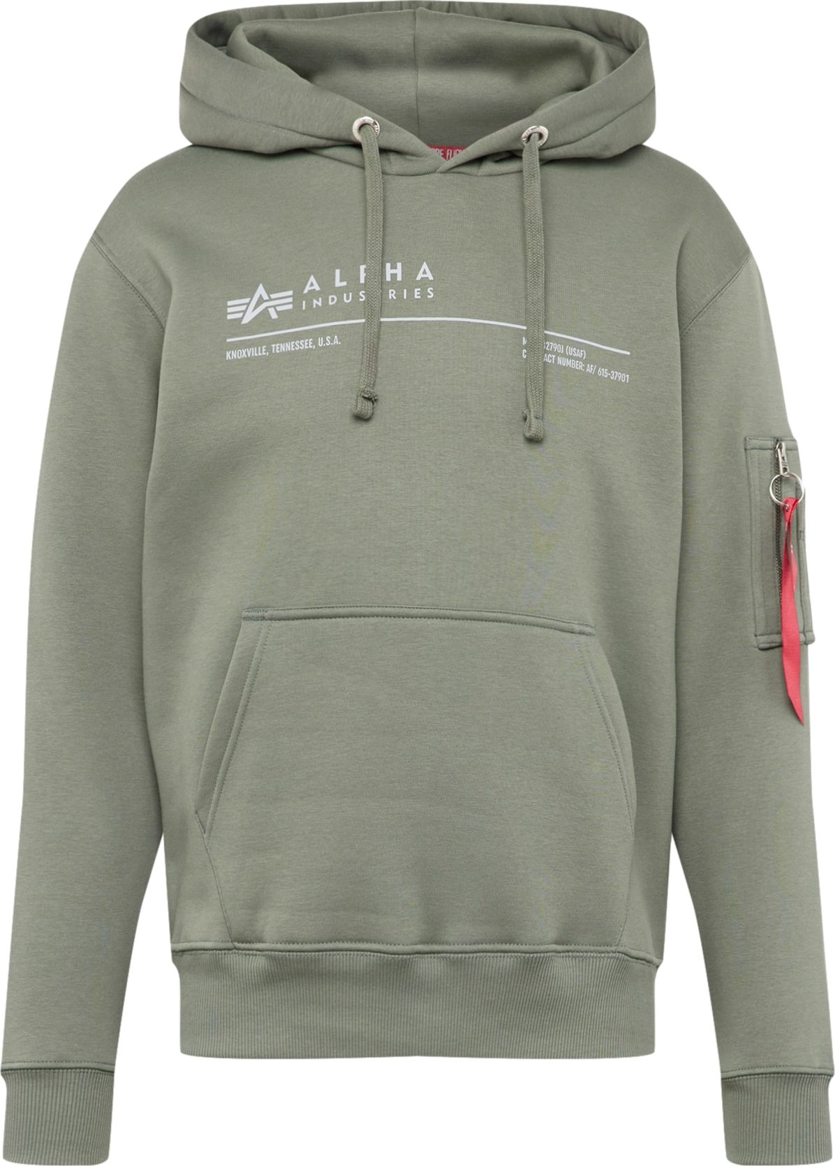 ALPHA INDUSTRIES Mikina zelená / bílá