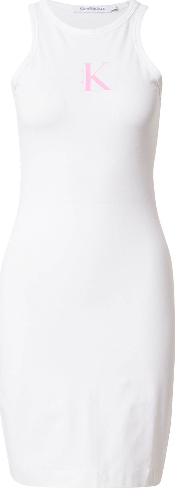 Calvin Klein Jeans Šaty bílá / krémová / růžová