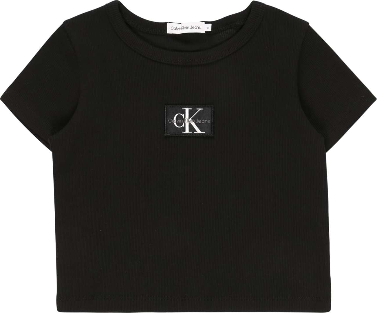 Calvin Klein Jeans Tričko černá / bílá