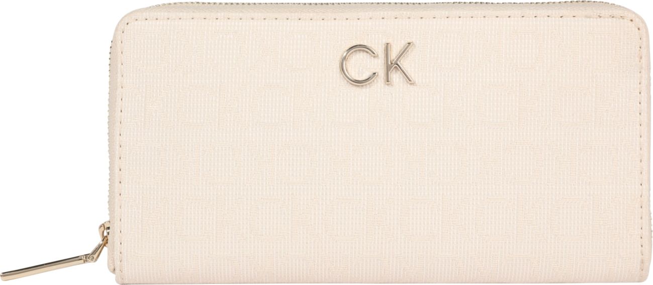 Calvin Klein Peněženka barva bílé vlny / zlatá