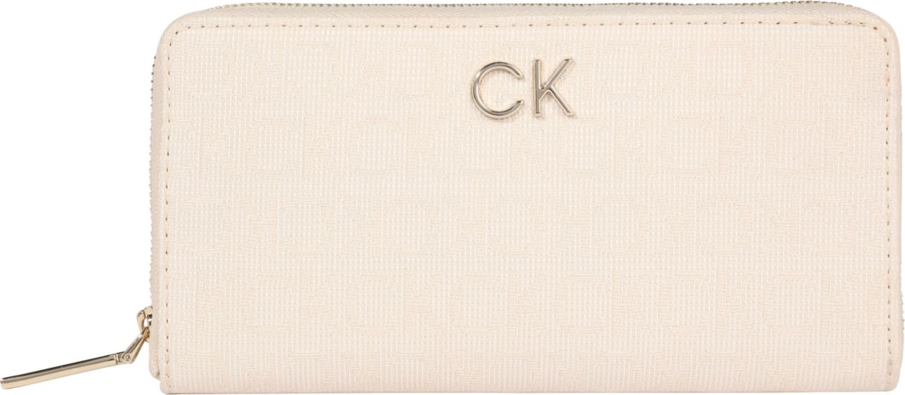 Calvin Klein Peněženka barva bílé vlny / zlatá