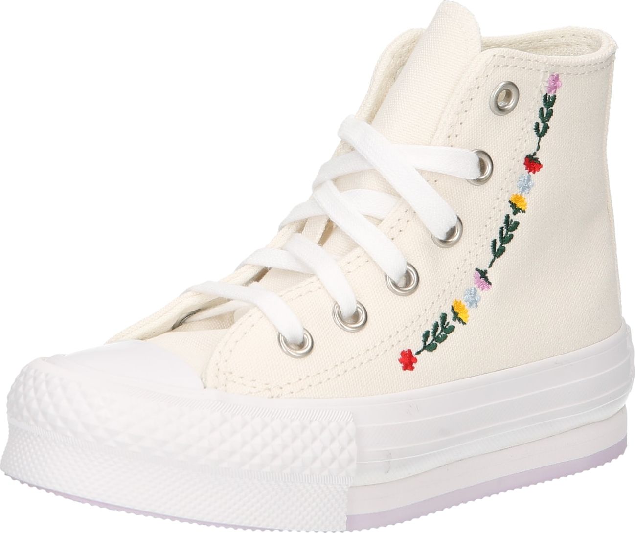 CONVERSE Tenisky 'Chuck Taylor All Star' zelená / červená / žlutá / pastelová fialová / barva bílé vlny