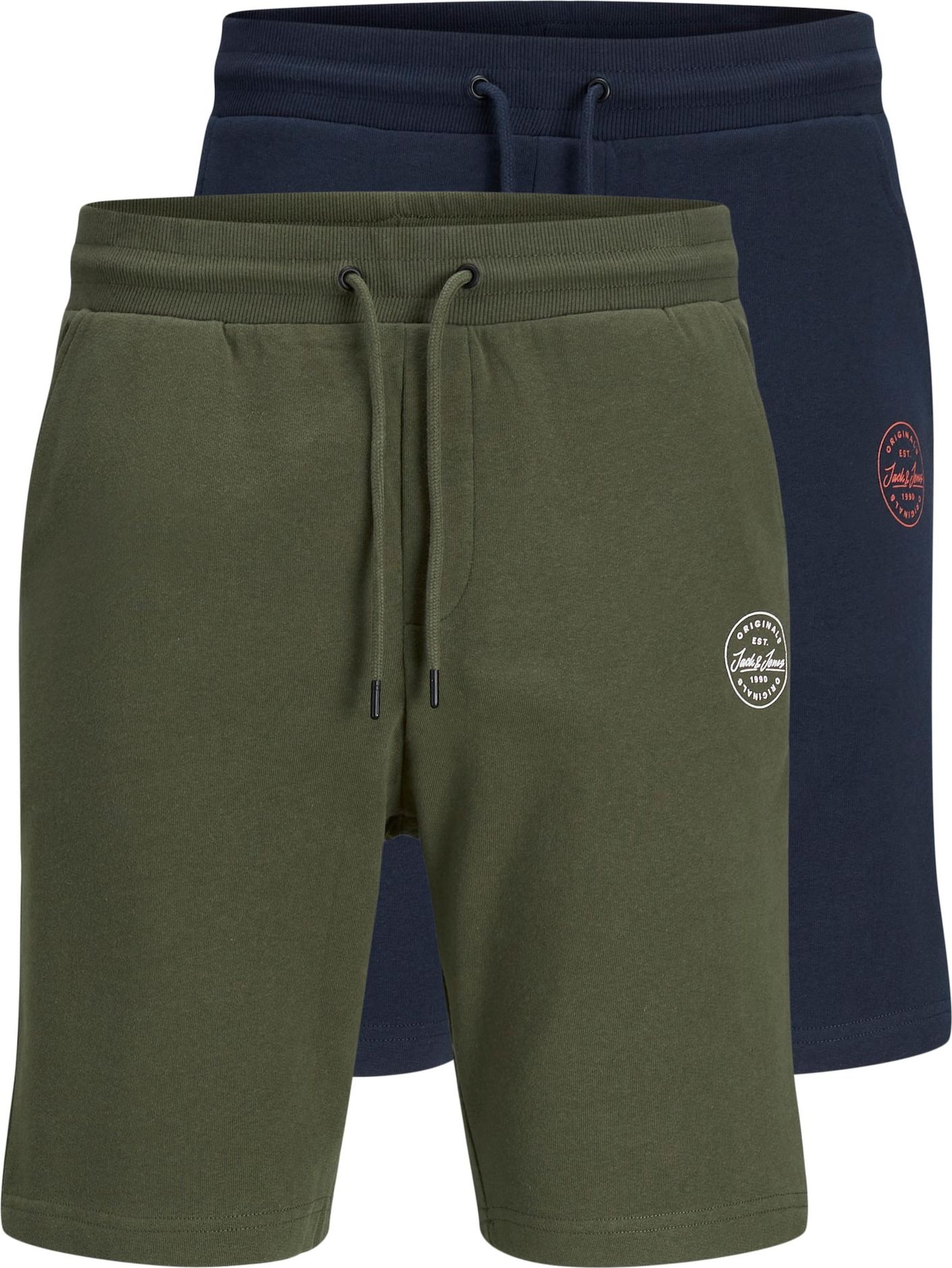 JACK & JONES Kalhoty olivová / khaki / námořnická modř