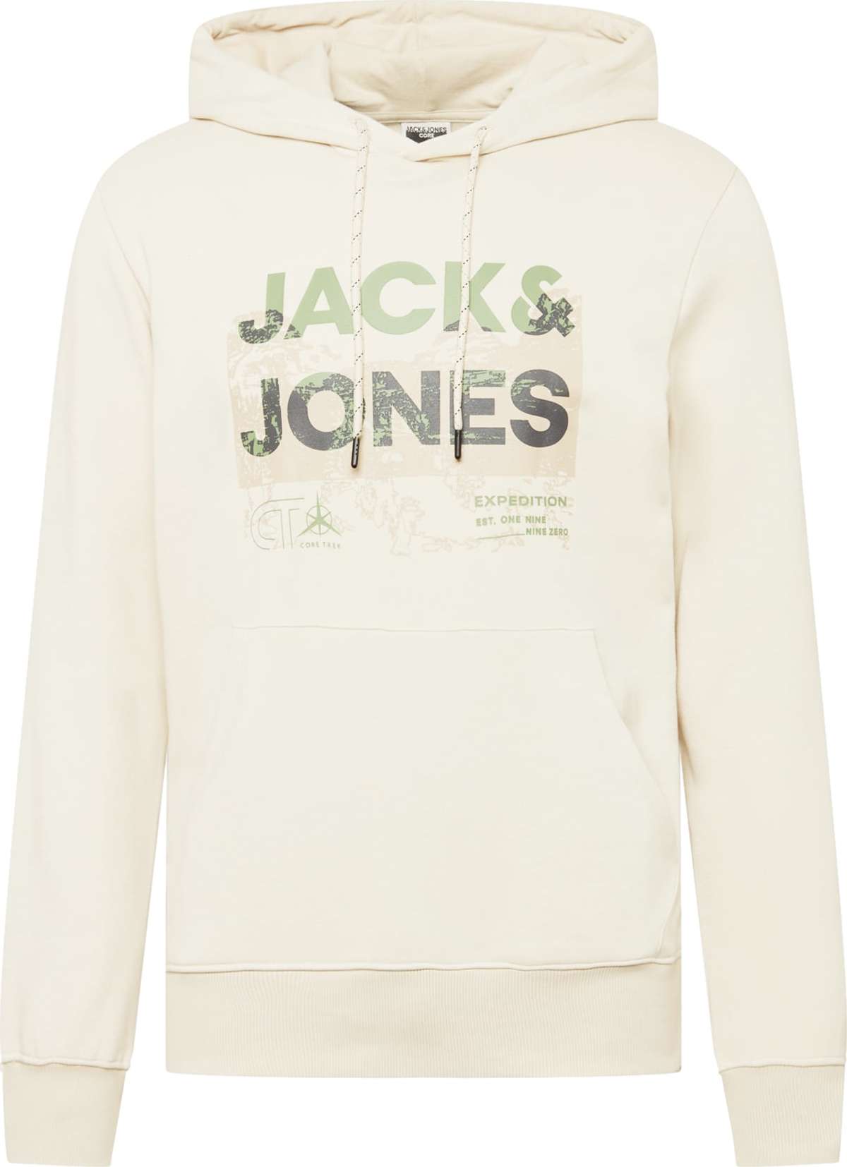 JACK & JONES Mikina 'TREK' kámen / jablko / grafitová / béžová