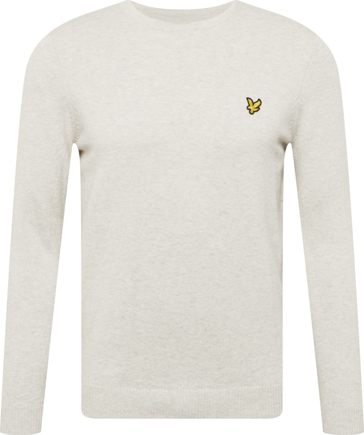 Lyle & Scott Svetr světle šedá / černá / žlutá