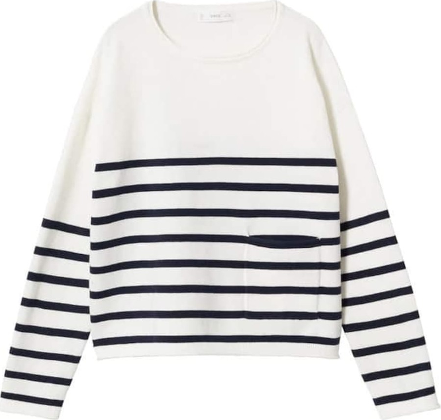 MANGO KIDS Svetr 'Jin3' bílá / černá