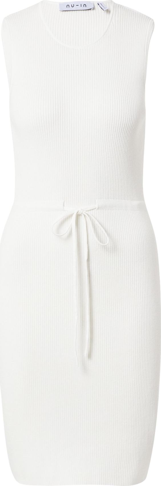 NU-IN Úpletové šaty bílá