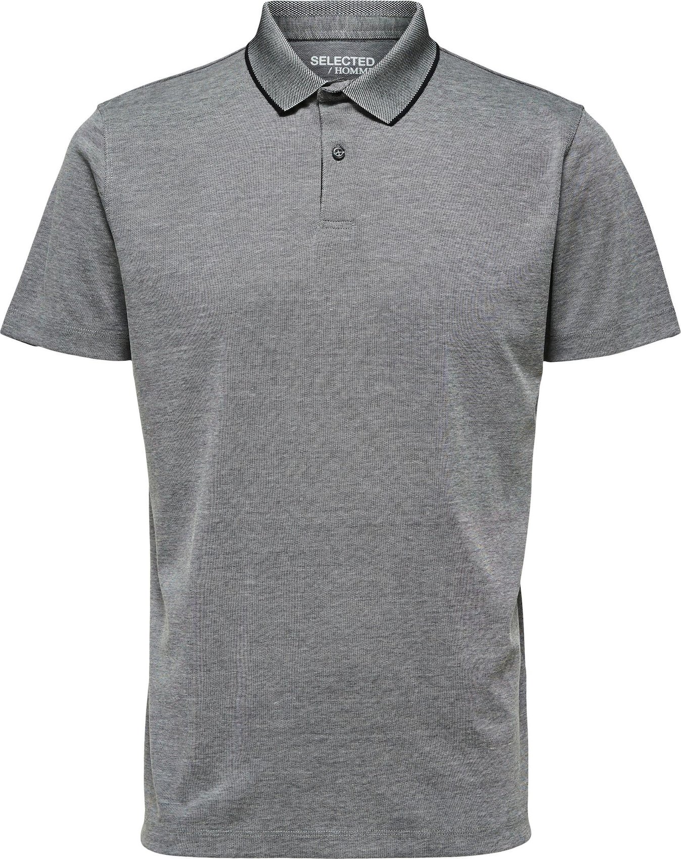 SELECTED HOMME Tričko 'Leroy' šedá / černá