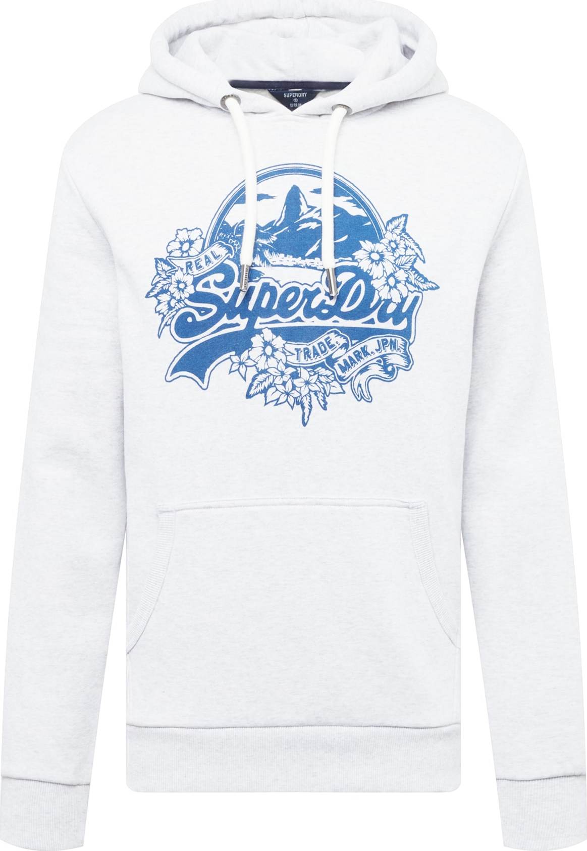 Superdry Mikina světle šedá / modrá