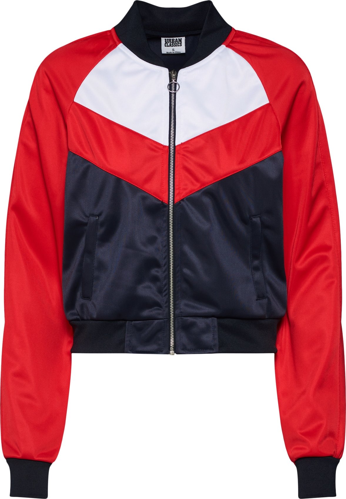 Urban Classics Přechodná bunda námořnická modř / bílá / ohnivá červená