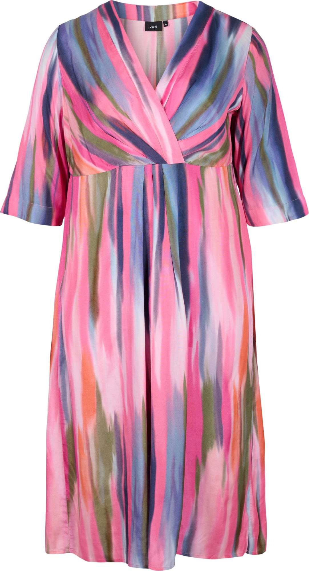 Zizzi Košilové šaty světle růžová / mix barev