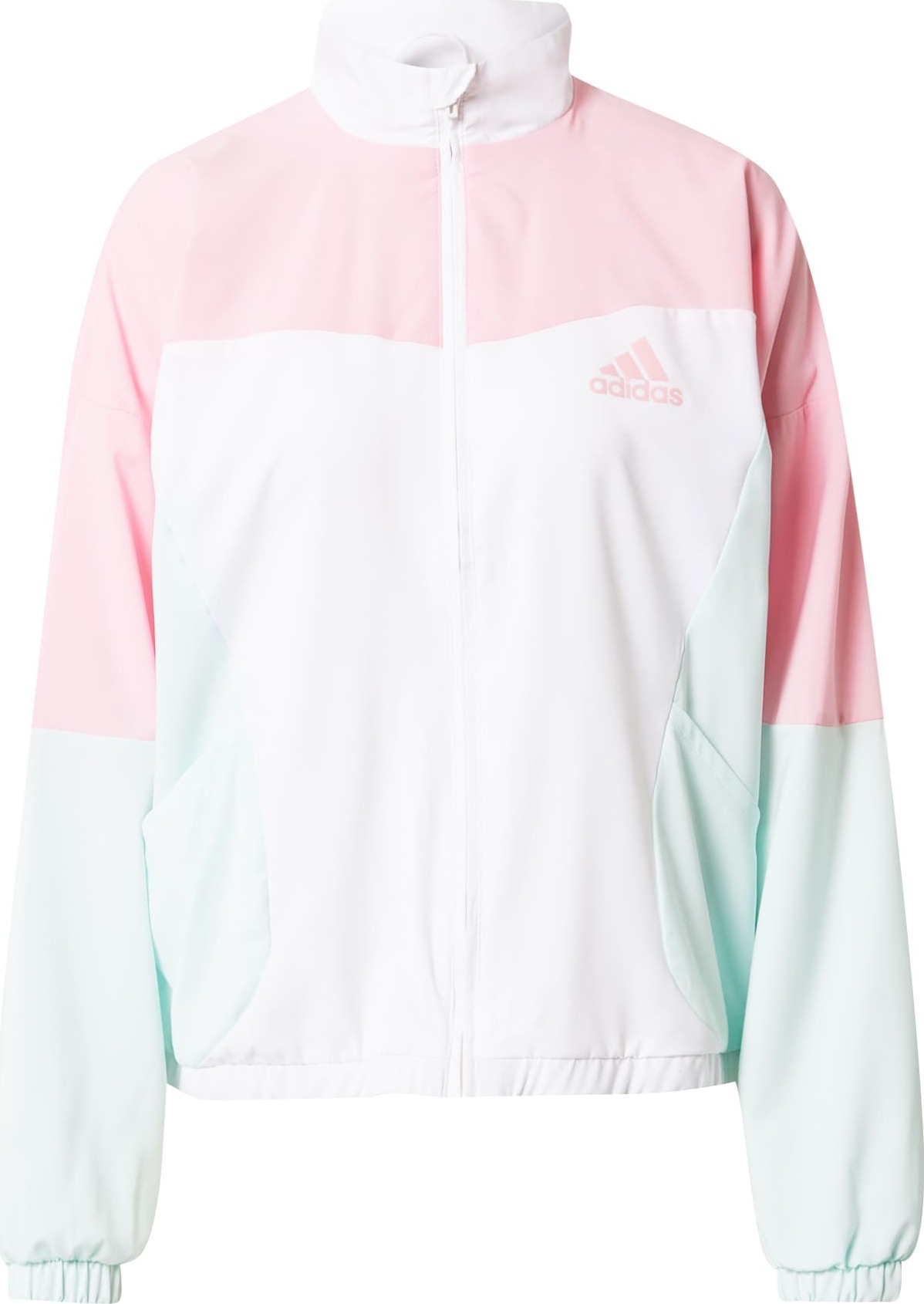 ADIDAS PERFORMANCE Sportovní bunda bílá / růžová / pastelově zelená