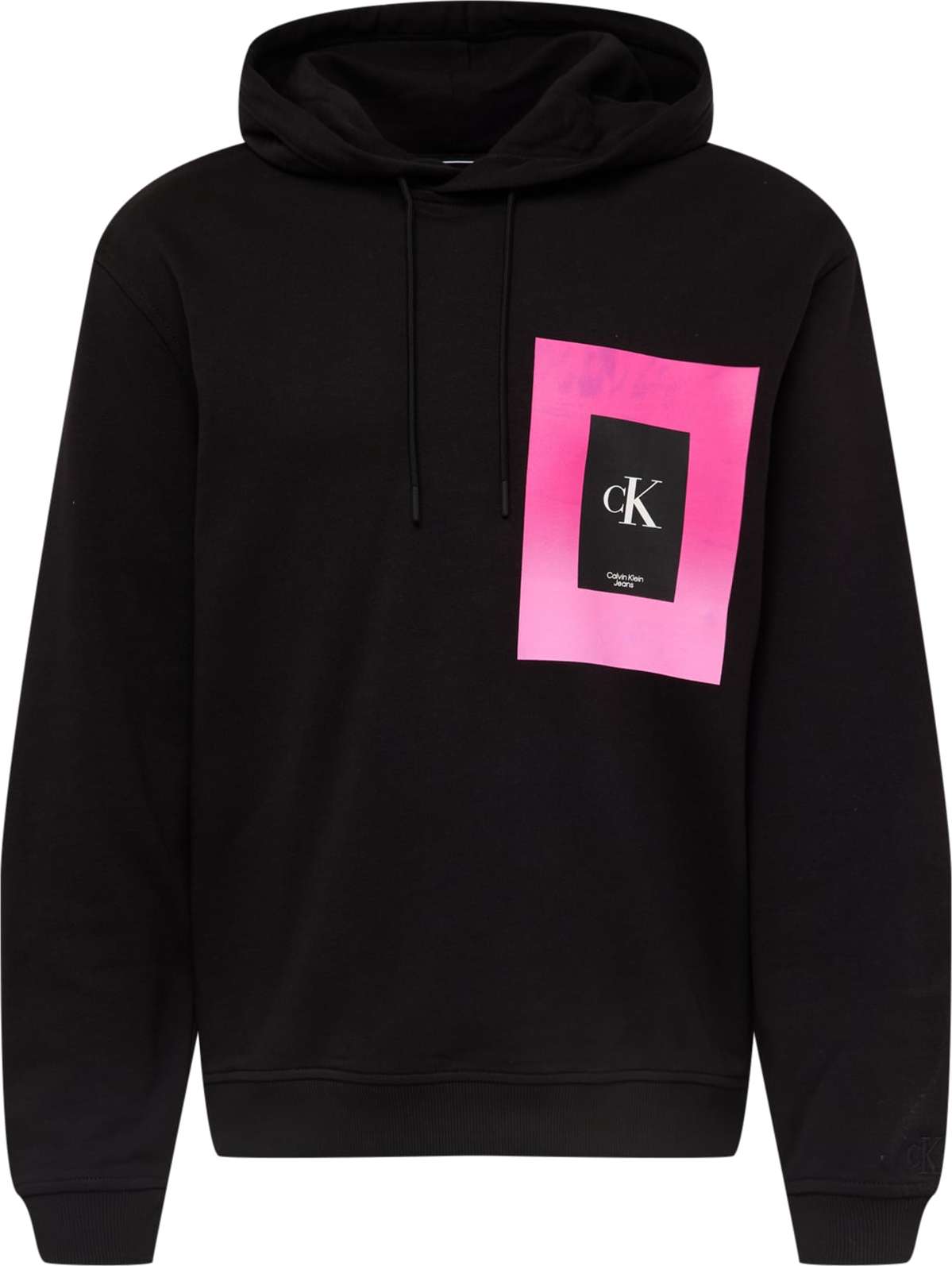 Calvin Klein Jeans Mikina černá / bílá / pink