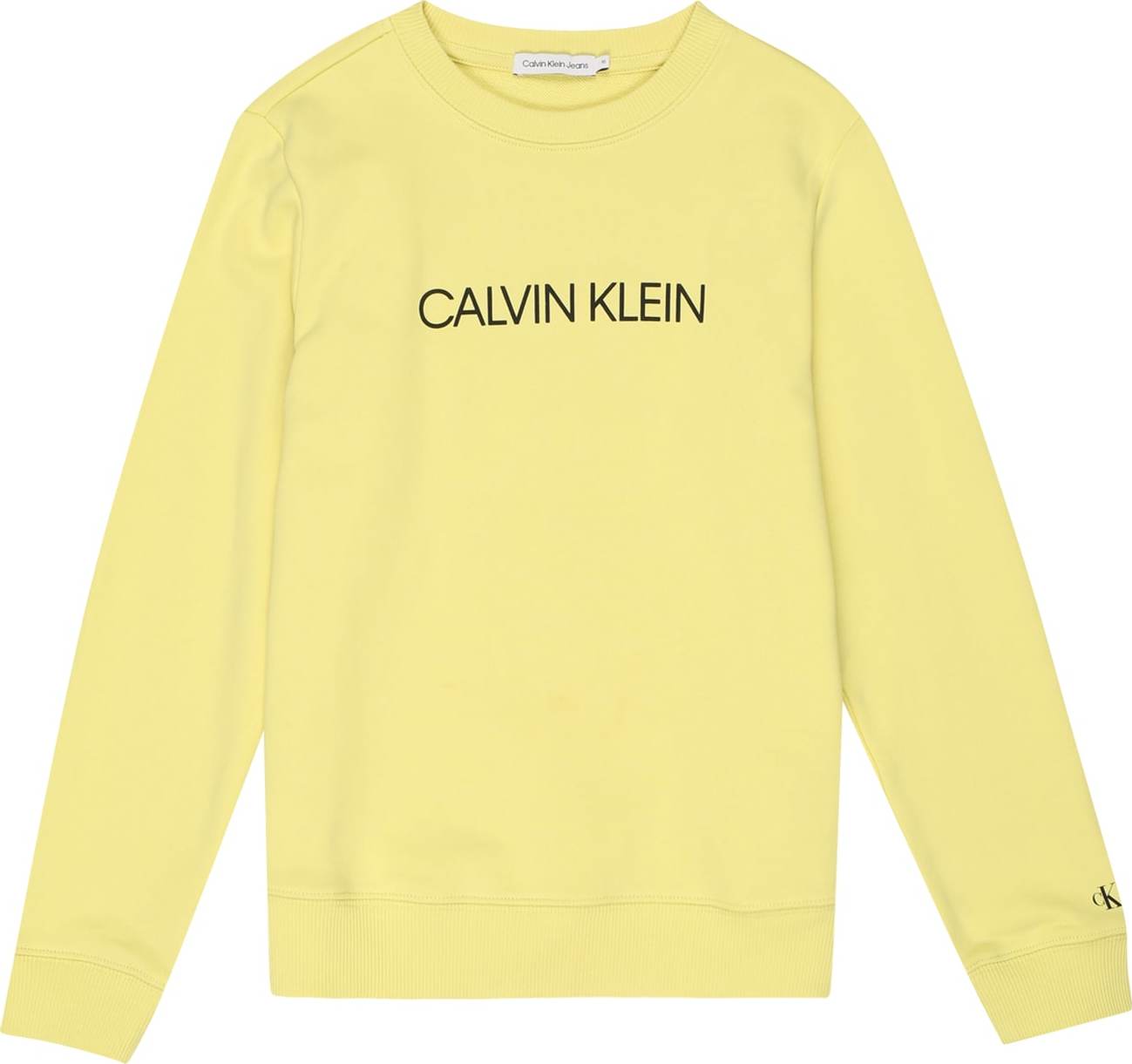 Calvin Klein Jeans Mikina žlutá / černá