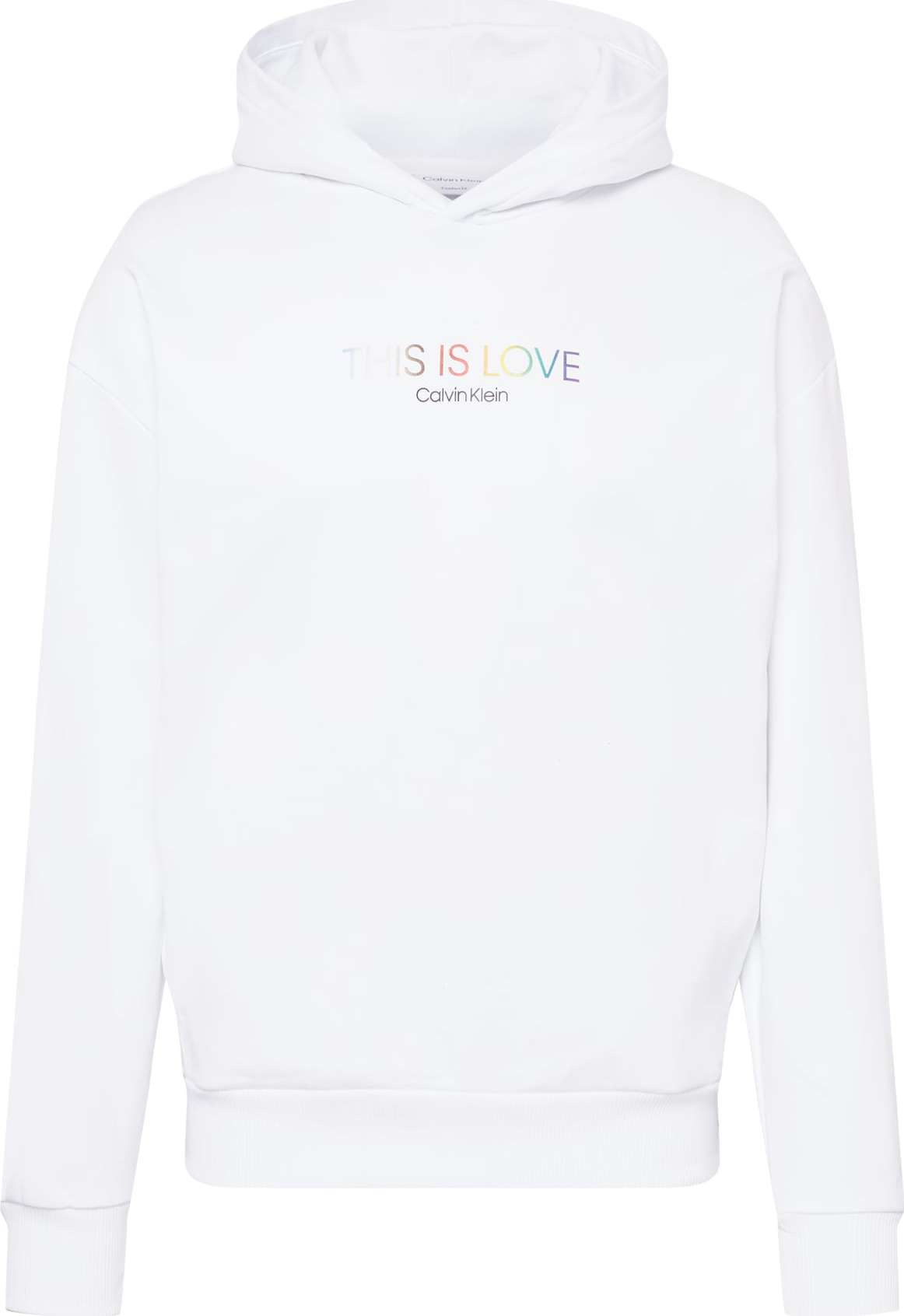 Calvin Klein Mikina 'PRIDE LOVE' bílá / černá / pink / petrolejová