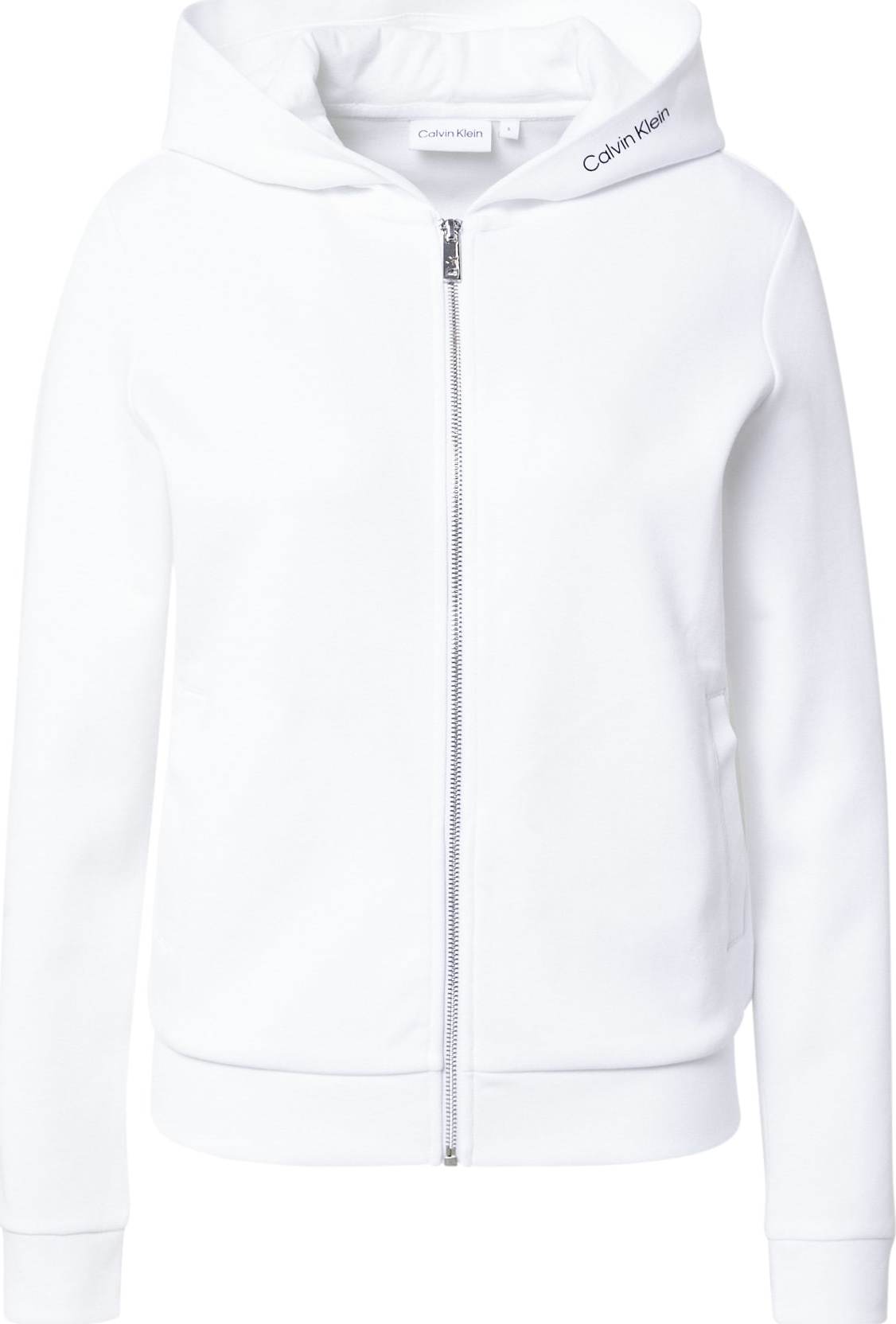 Calvin Klein Mikina s kapucí bílá / černá