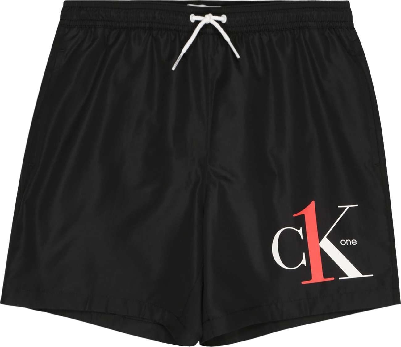 Calvin Klein Swimwear Plavecké šortky černá / bílá / červená