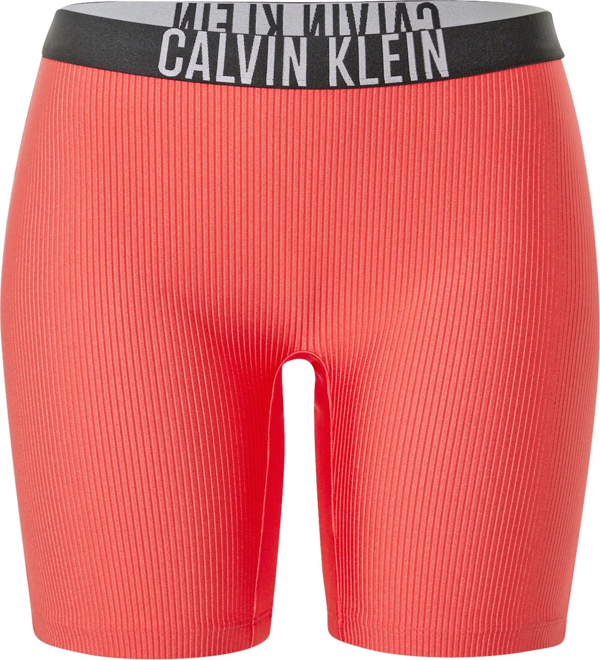 Calvin Klein Swimwear Spodní díl plavek černá / bílá / melounová