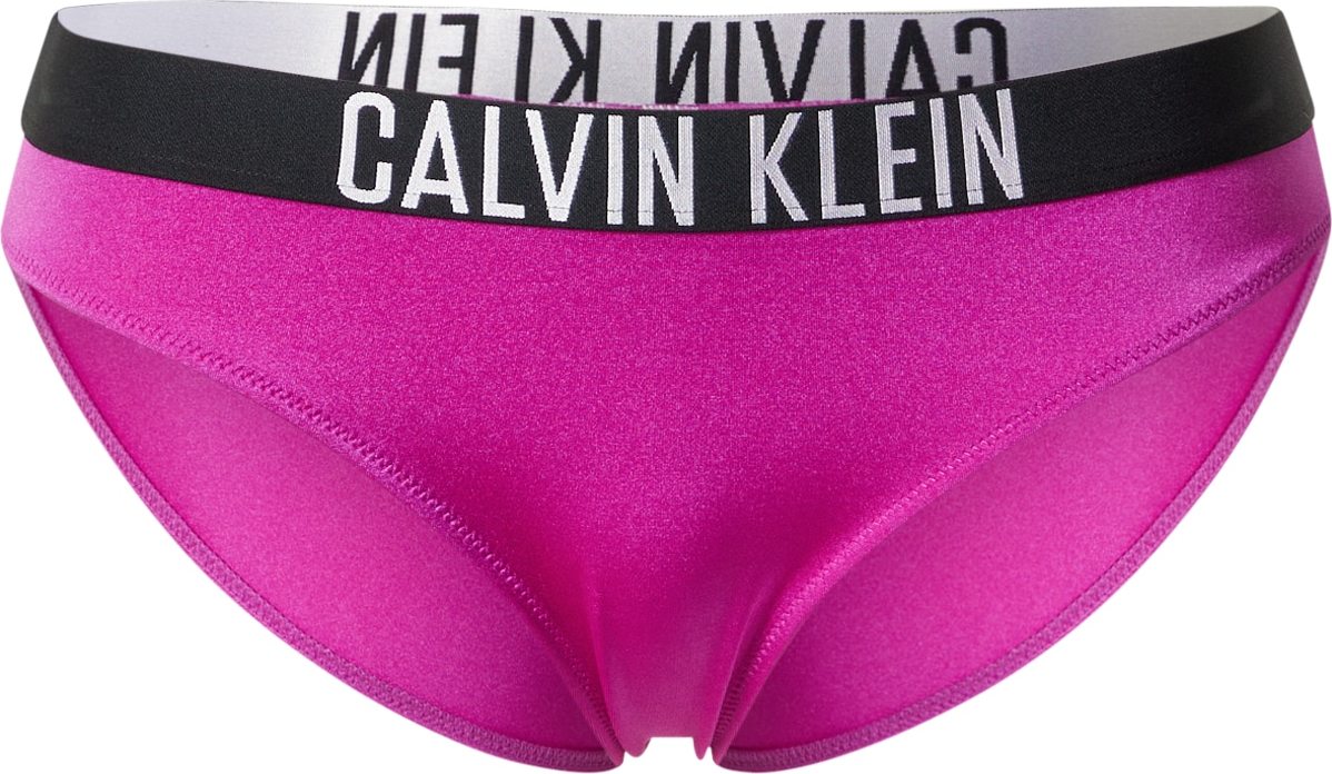 Calvin Klein Swimwear Spodní díl plavek 'Intense Power' černá / bílá / cyclam