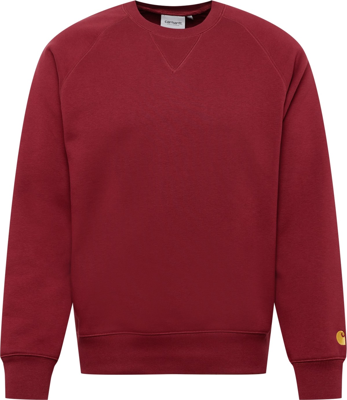 Carhartt WIP Mikina 'Chase' rezavě červená / zlatá