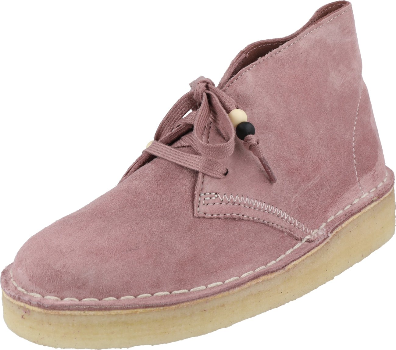 Clarks Originals Šněrovací boty 'Desert Coal' starorůžová / bílá