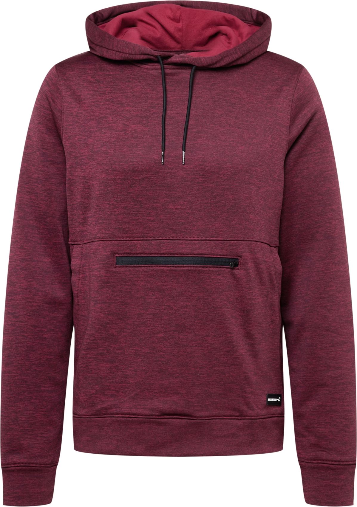HOLLISTER Mikina vínově červená / černá