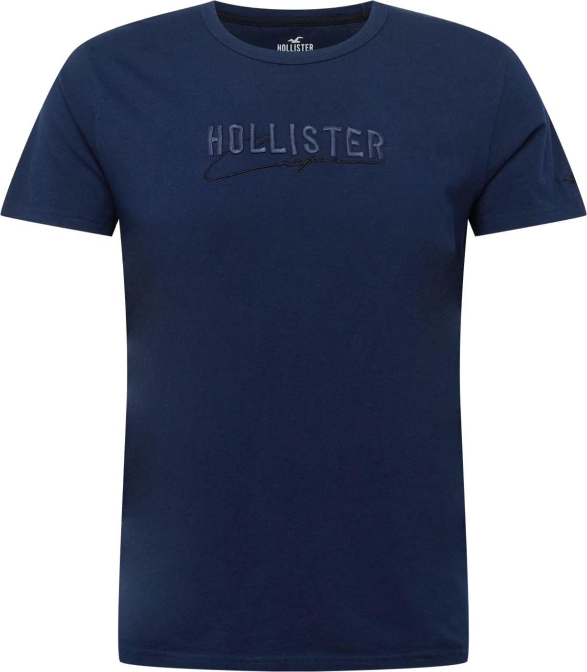 HOLLISTER Tričko námořnická modř / černá
