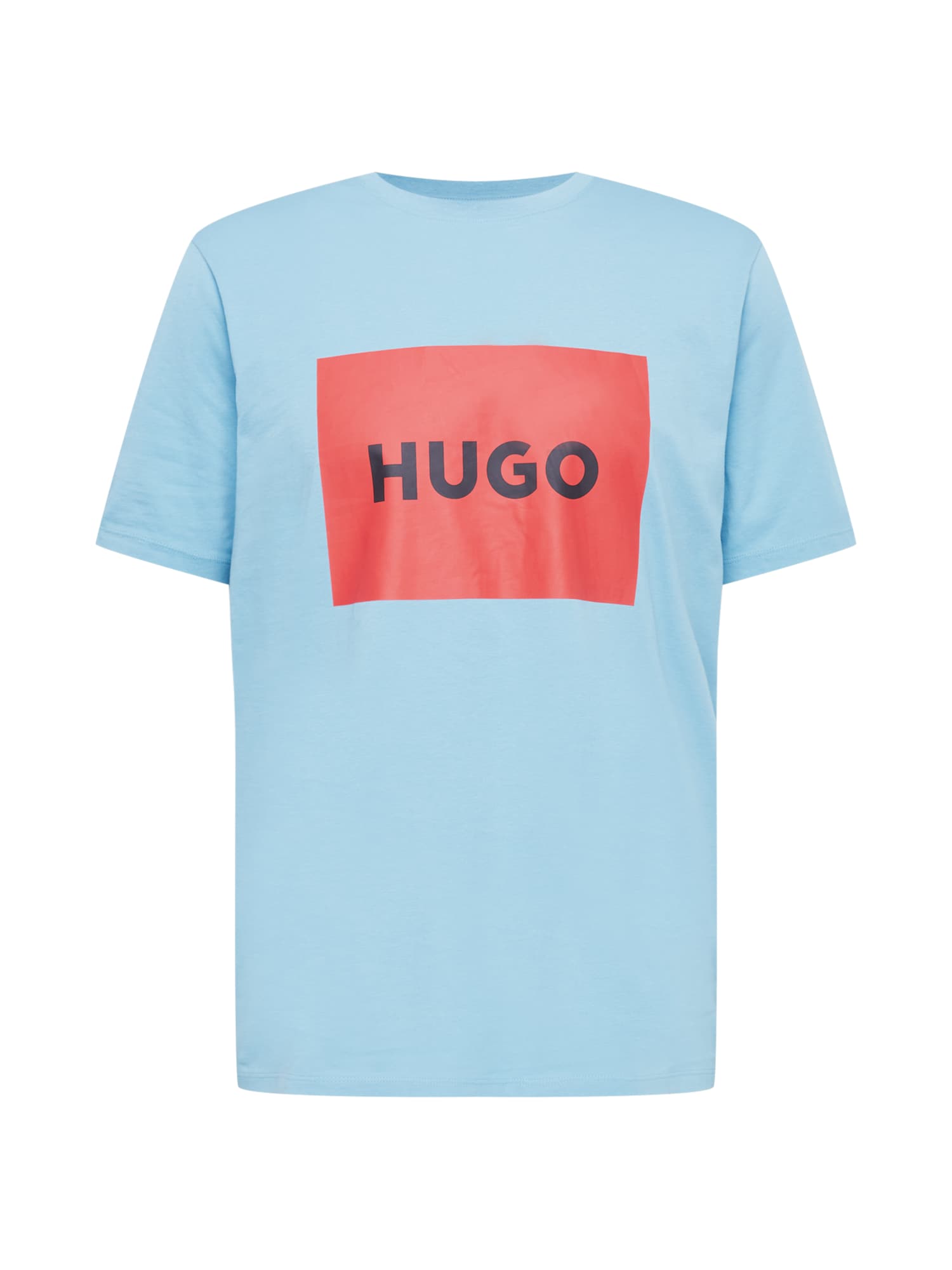 HUGO Tričko 'Dulive' světlemodrá / červená / černá