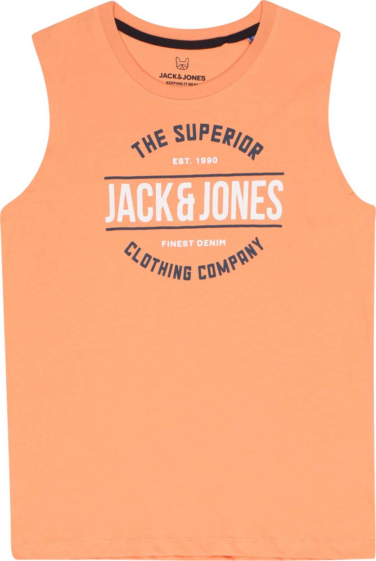 Jack & Jones Junior Tričko 'BRAT' oranžová / bílá / marine modrá