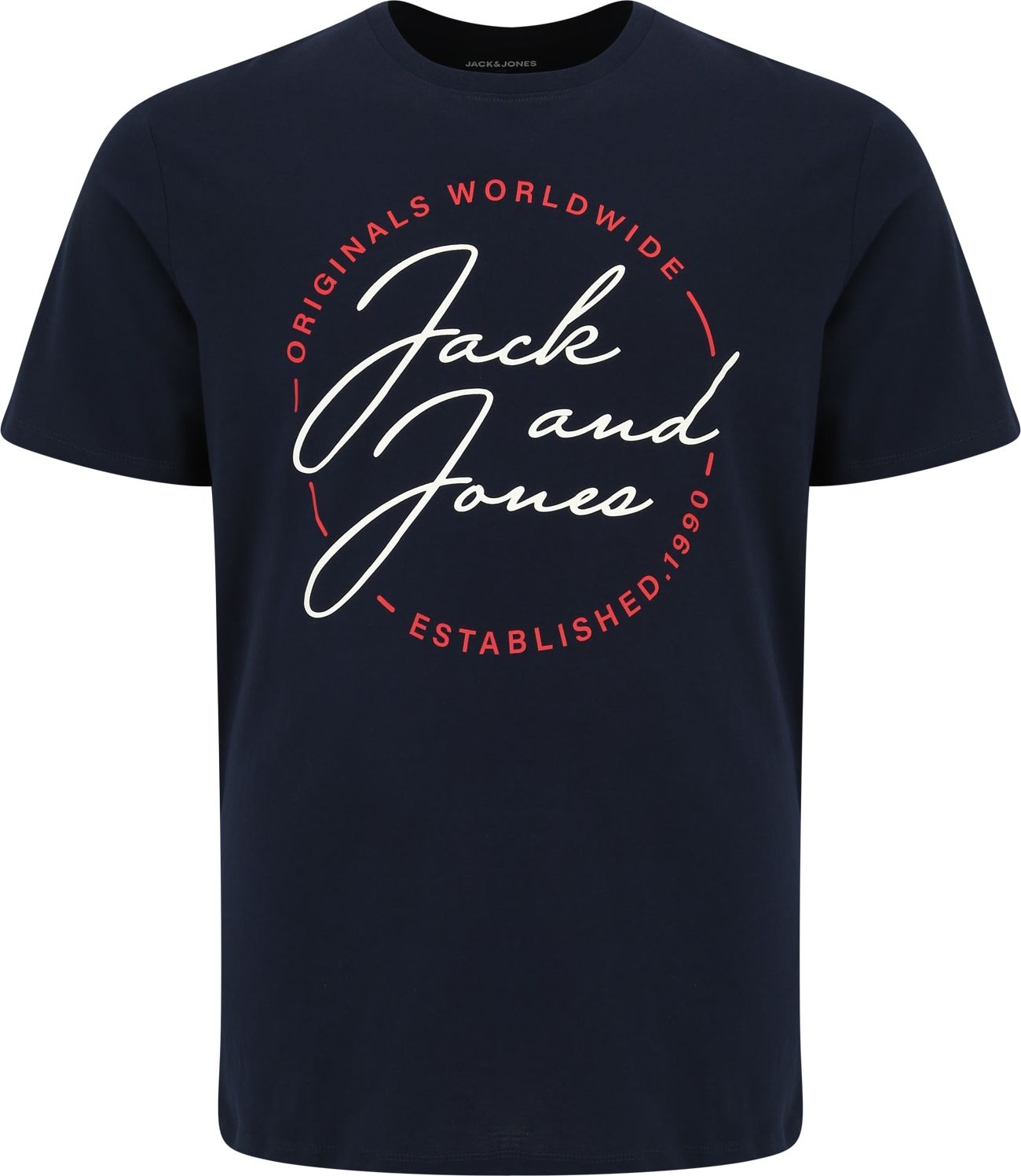 Jack & Jones Plus Tričko 'JERRYS' námořnická modř / bílá / červená