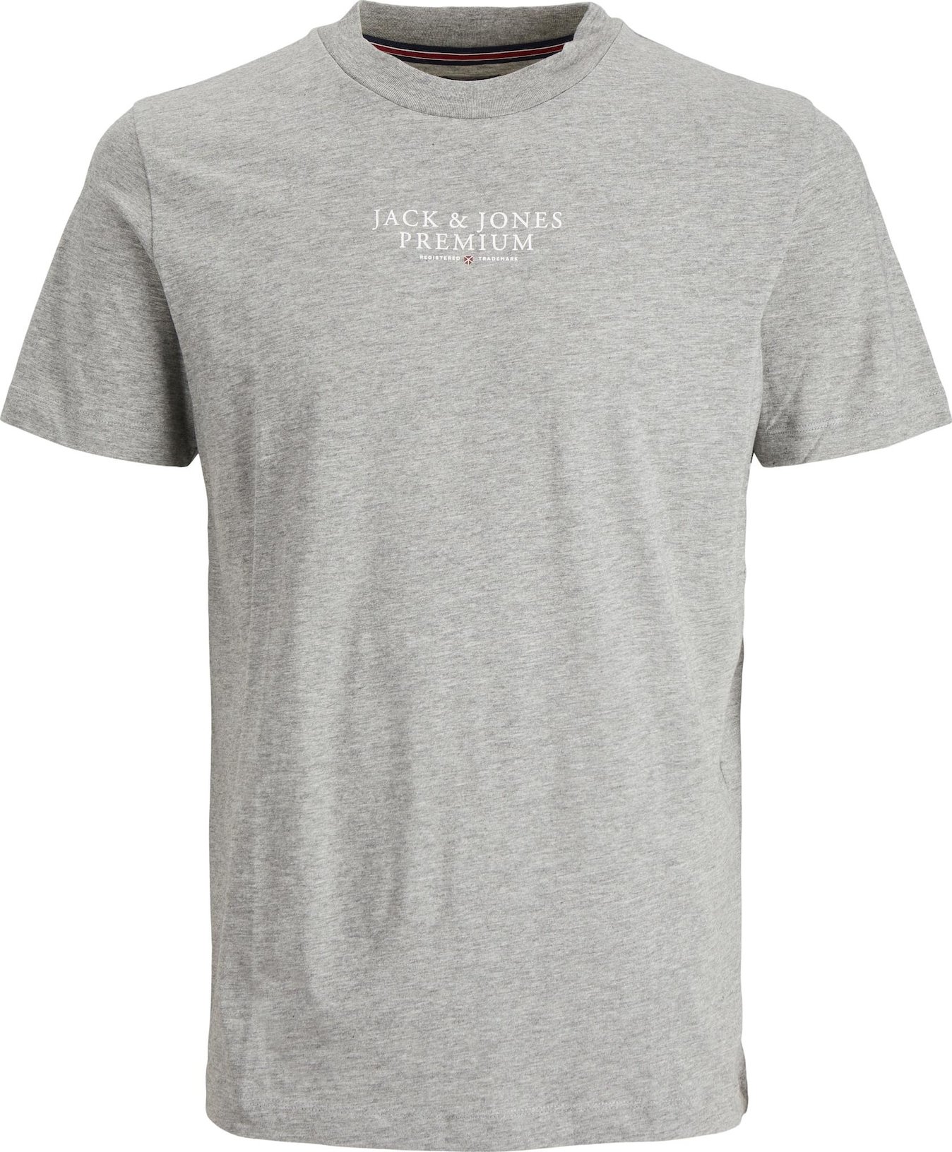 JACK & JONES Tričko 'Archie' bílá / červená / šedý melír