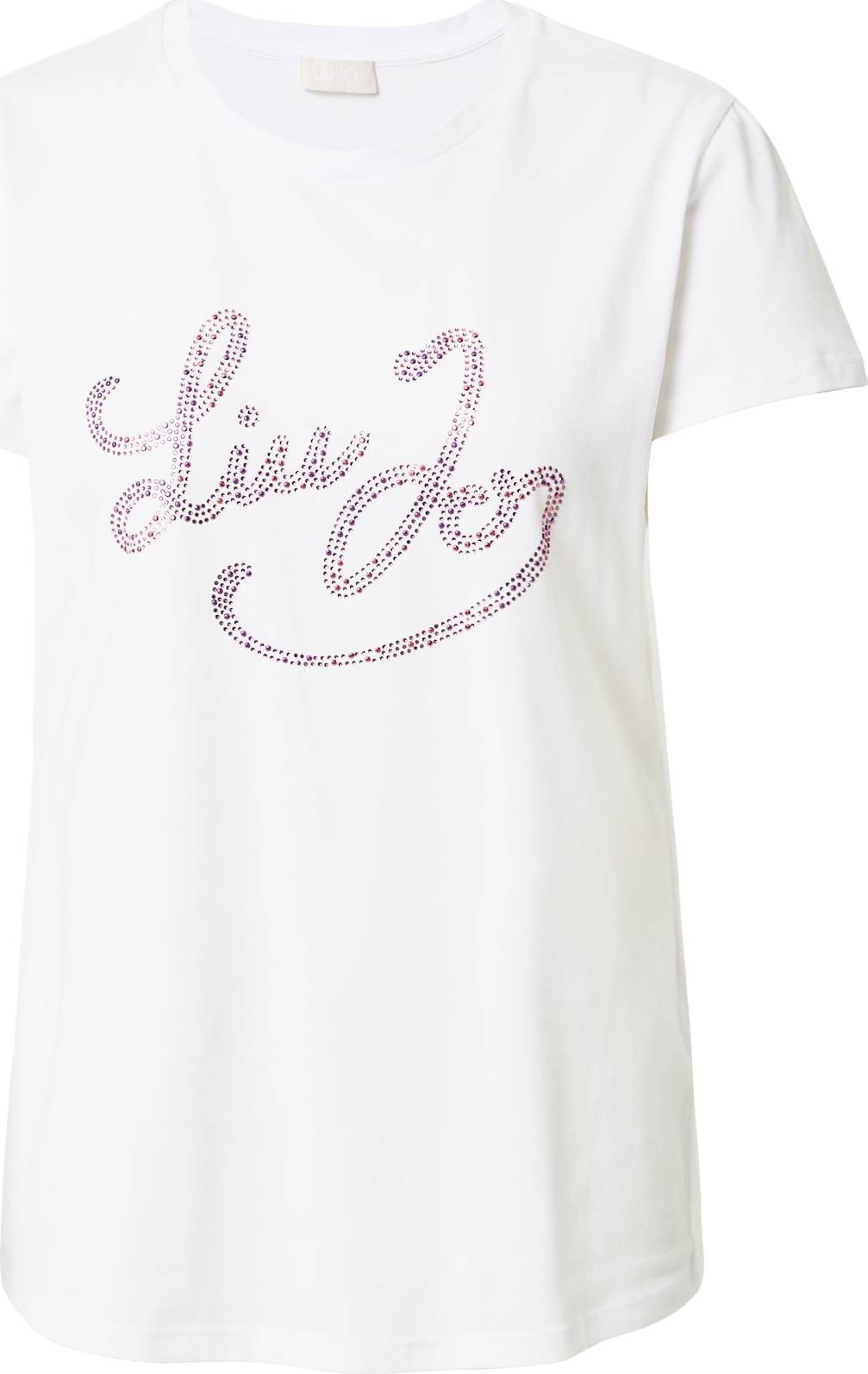 LIU JO JEANS Tričko bílá / fialová