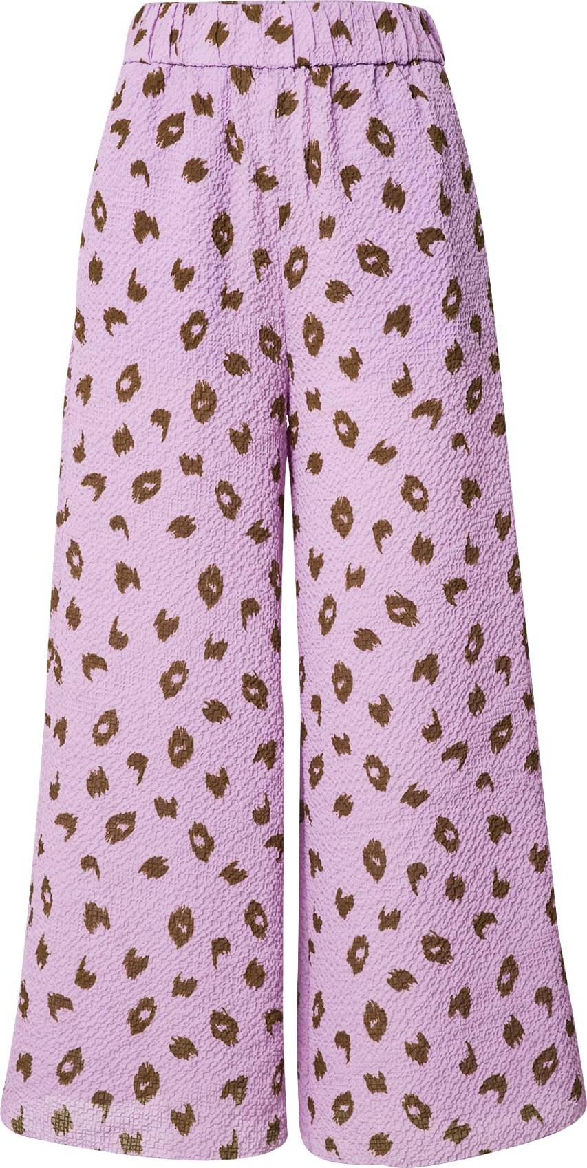 MADS NORGAARD COPENHAGEN Kalhoty 'Penzlin' pastelová fialová / hnědá