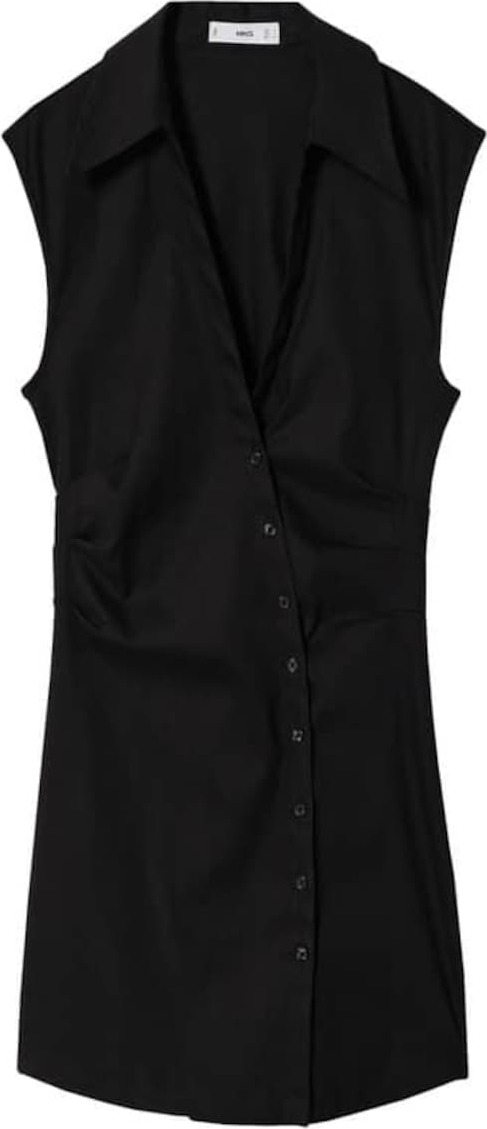 MANGO Košilové šaty 'Janet' černá