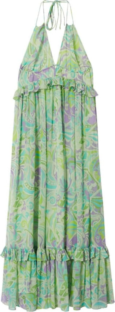 MANGO Letní šaty 'mimi2' zelená / mix barev