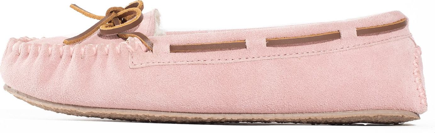 Minnetonka Pantofle 'Cally' pink / bronzová