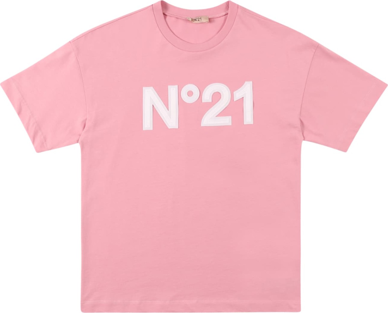 N°21 Tričko bílá / světle růžová