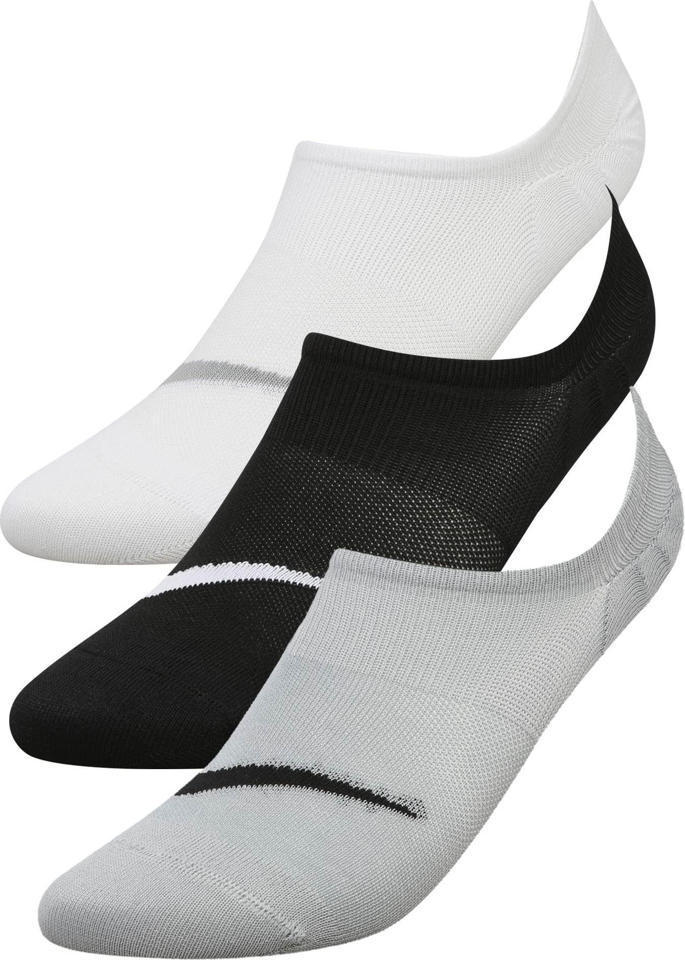 NIKE Sportovní ponožky černá / bílá / šedá