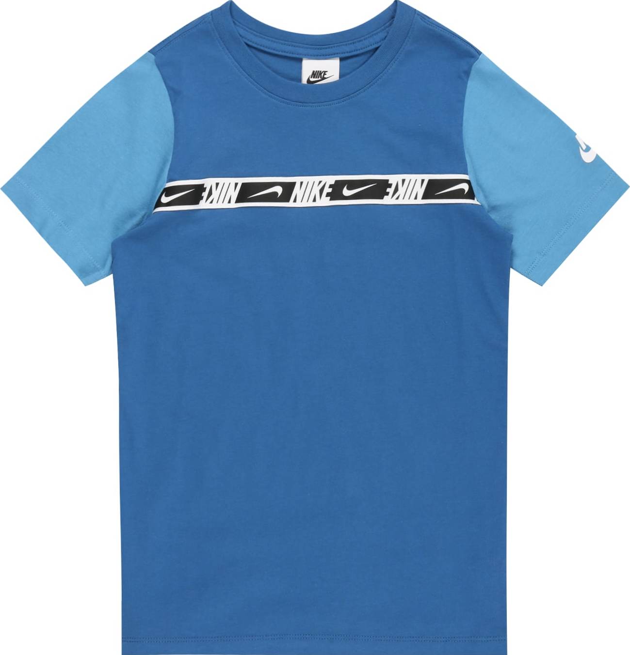 Nike Sportswear Tričko modrá / světlemodrá / bílá / černá