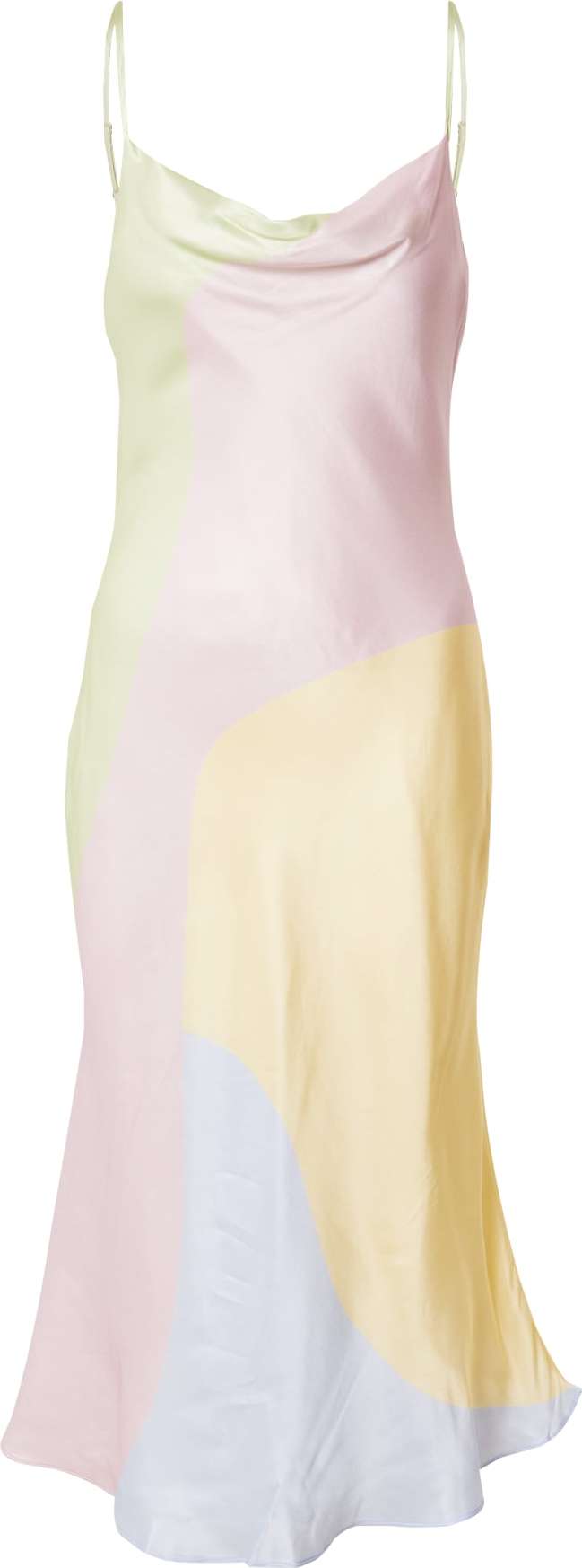 Olivia Rubin Koktejlové šaty 'AUBREY' šeříková / světlemodrá / světle žlutá / světle zelená