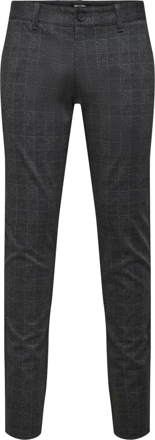 Only & Sons Chino kalhoty 'Mark' černý melír / šedá
