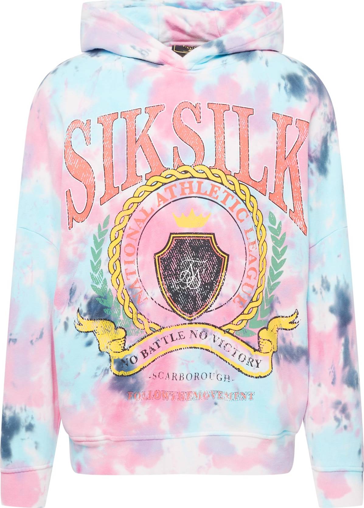 SikSilk Mikina světlemodrá / marine modrá / světle růžová / žlutá