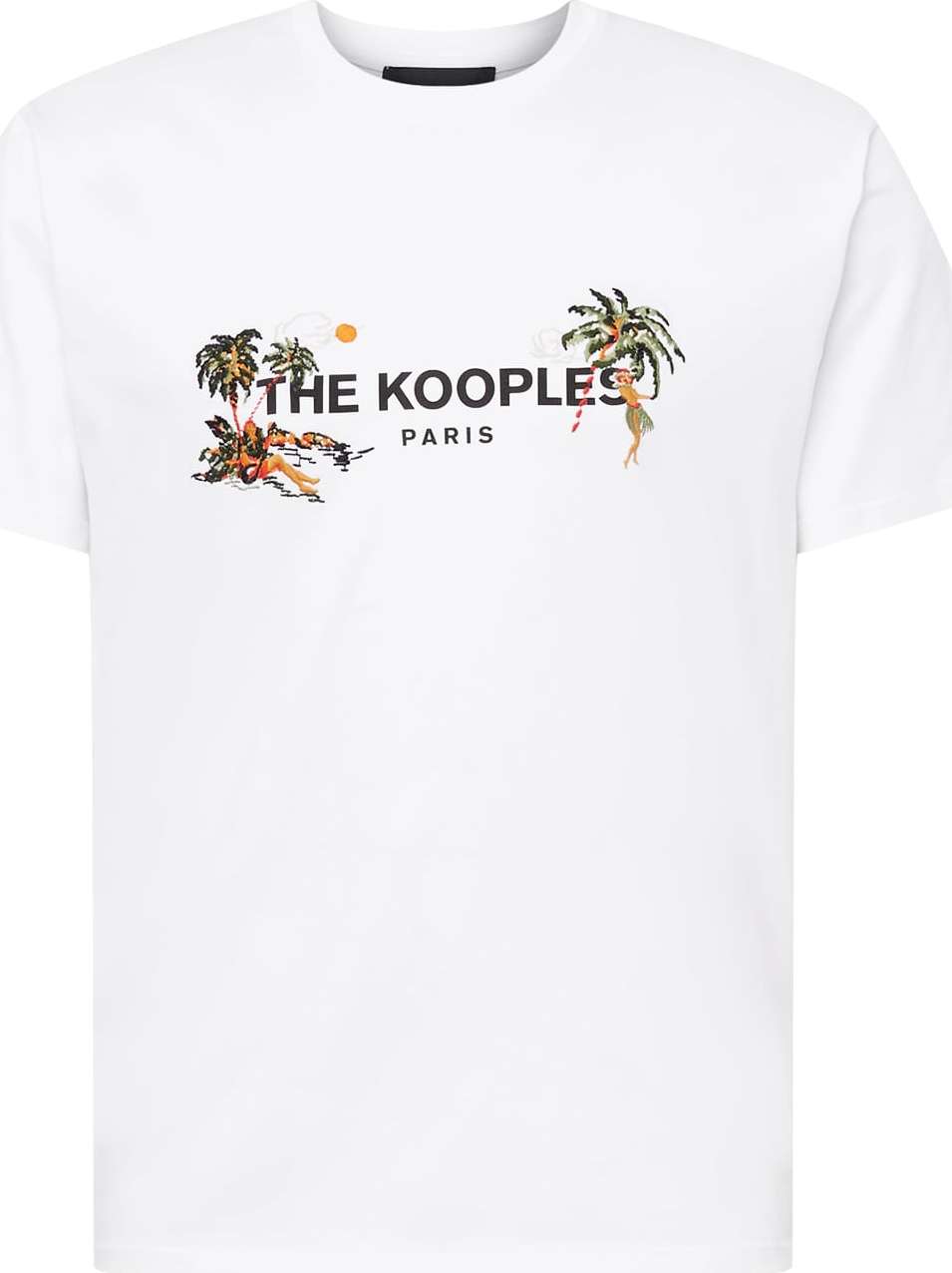 The Kooples Tričko bílá / černá / zelená
