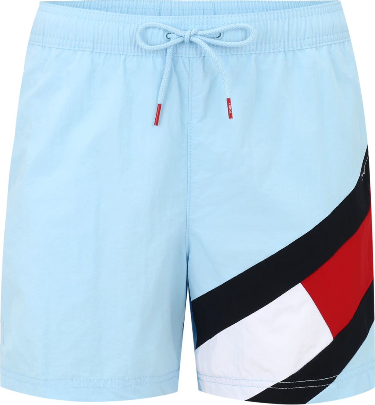 Tommy Hilfiger Underwear Plavecké šortky pastelová modrá / černá / bílá / červená