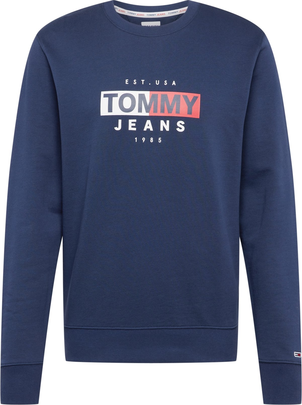 Tommy Jeans Mikina námořnická modř / bílá / červená