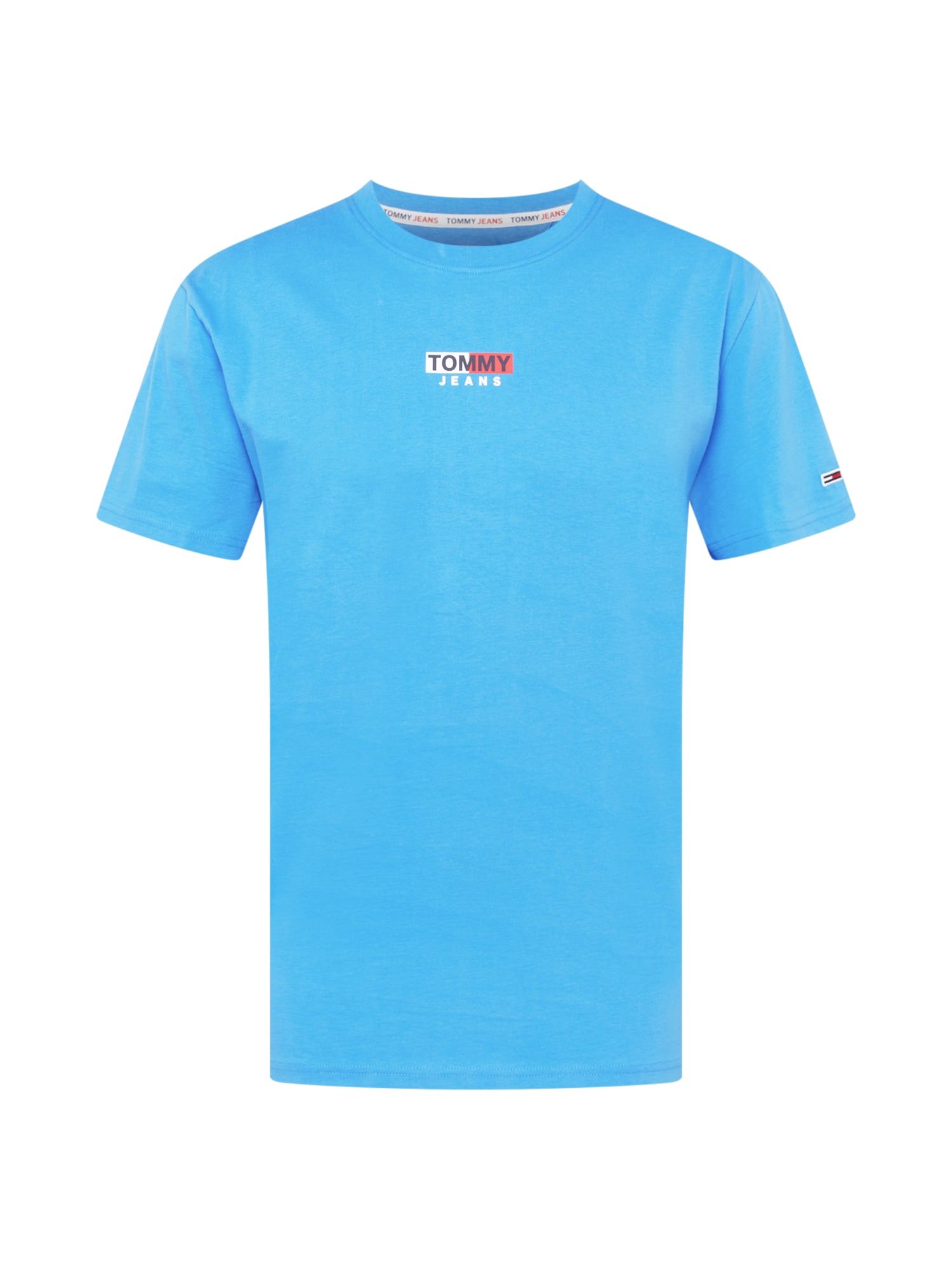 Tommy Jeans Tričko světlemodrá / bílá / rezavě červená